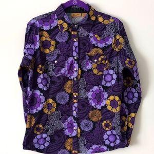 Wrangler purple cowboy shirt medium